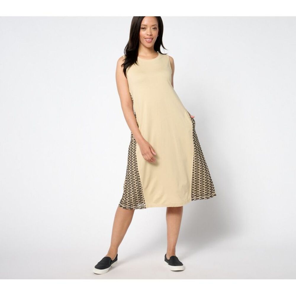 Bernini Women's Dress Sz M Raschel Knit Mix Tank Brown A649618